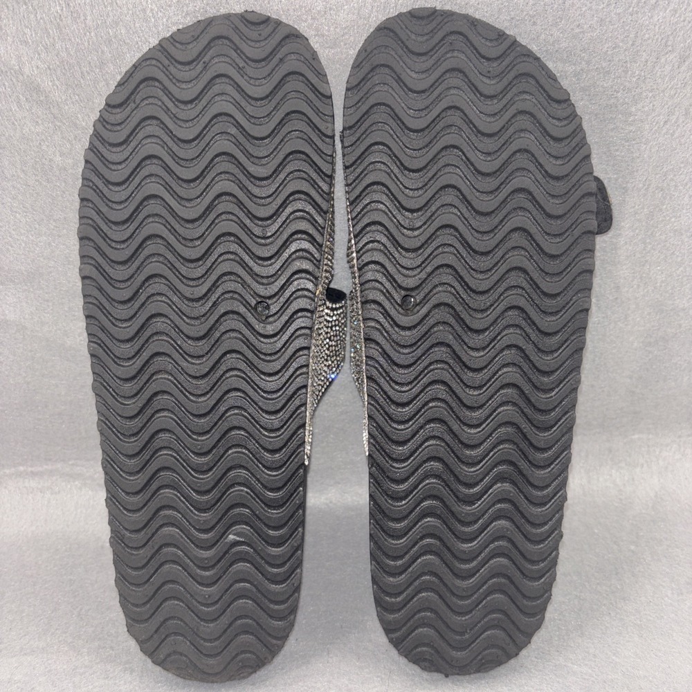 Madden Girl Women's Teddy-R Rhinestone and Black Footbed Sandals, Size 9 NWOB - Picture 8 of 13
